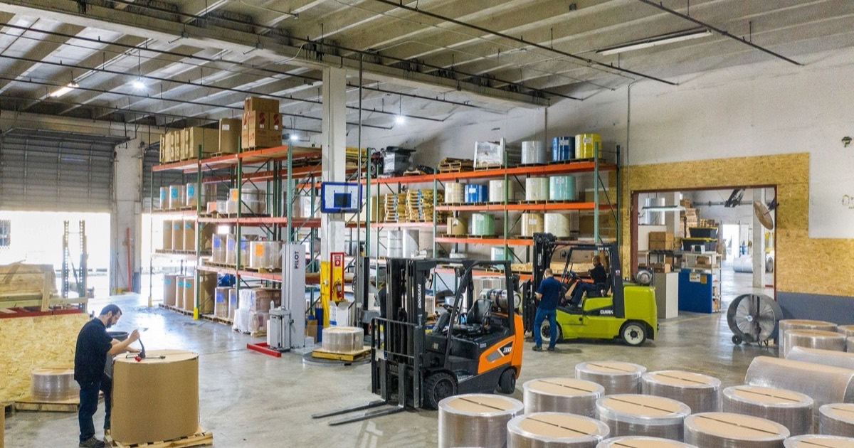 Warehouse management software with racking and inventory